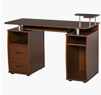 bonito escritorio de nogal marron oscuro