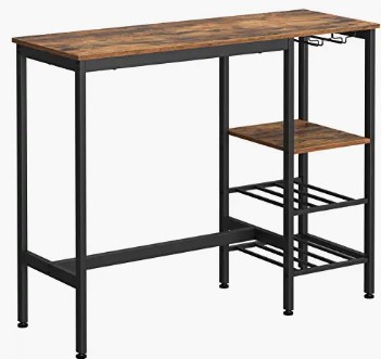 mesa auxiliar cocina hierro y madera