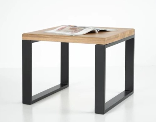 mesa auxiliar moderna de madera de roble