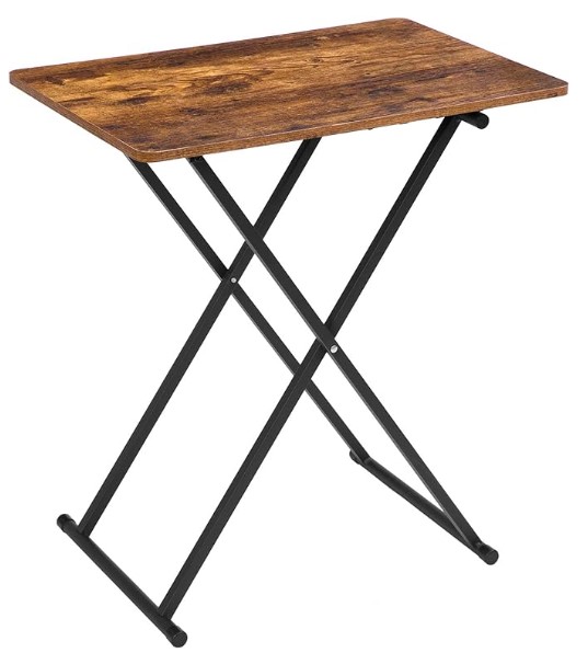 mesa auxiliar plegable estilo rustico