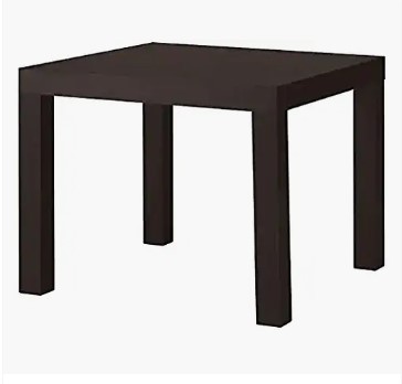 mesa cuadrada negra