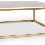 mesa de centro cristal dorada y marmol
