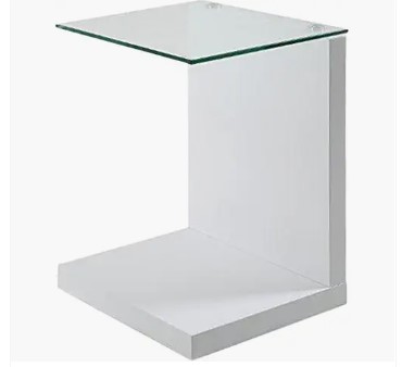 mesa de cristal y madera