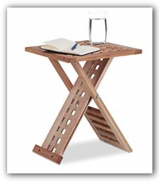 mesa de noche plegable de madera