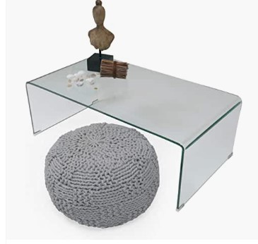 mesa rectangular de vidrio moderna