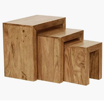 mesas auxiliares madera de acacia