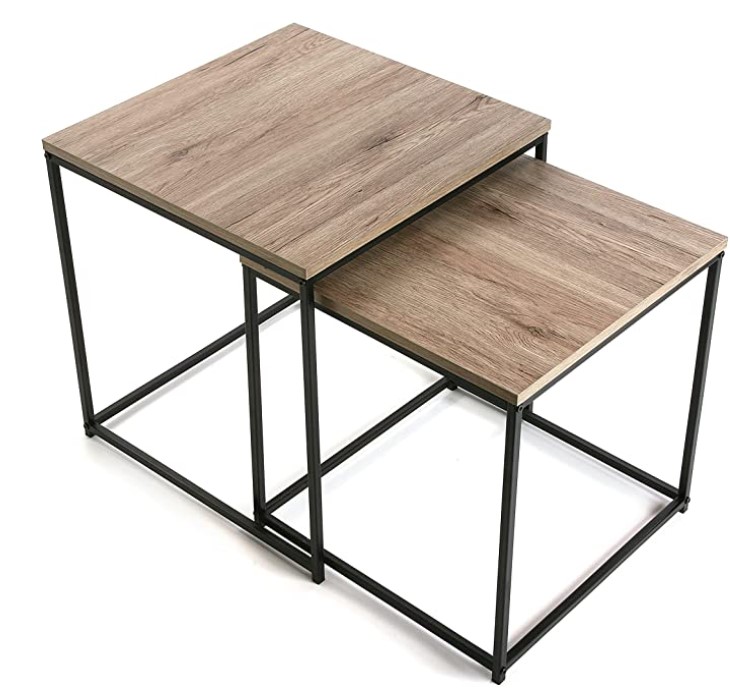 mesas auxiliares madera