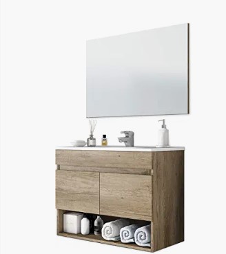 mueble de bano con espejo