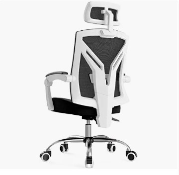 silla ergonomica blanca y negra